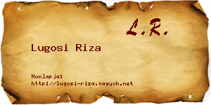 Lugosi Riza névjegykártya